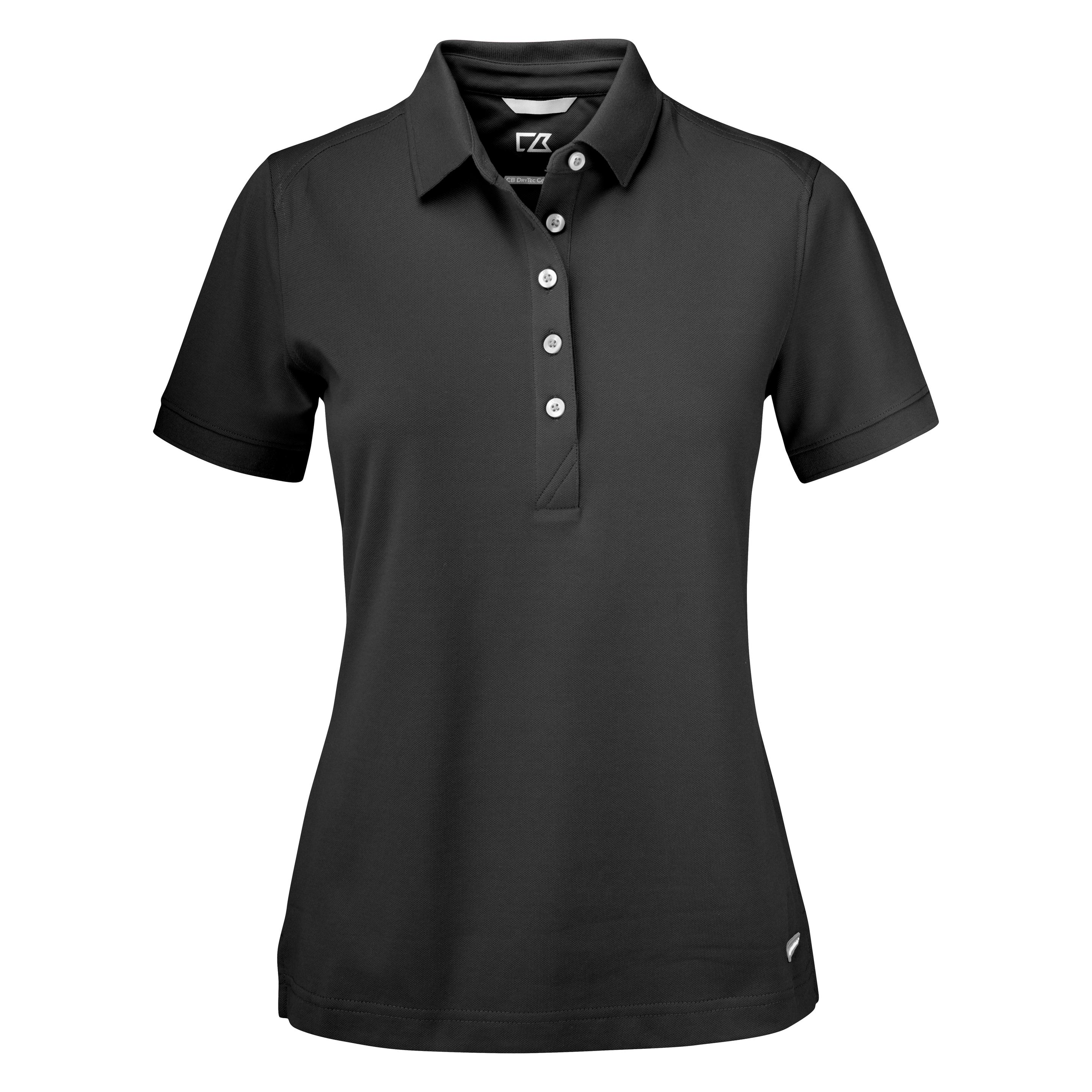 Cutter & Buck, Damen, Shirts, Advantage Polo Ladies, Schwarz, (M)