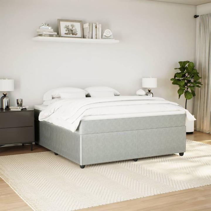 Produktbild vidaXL Bo x springbett mit Matratze 180 x 200 cm Samt (180 x 200 cm)