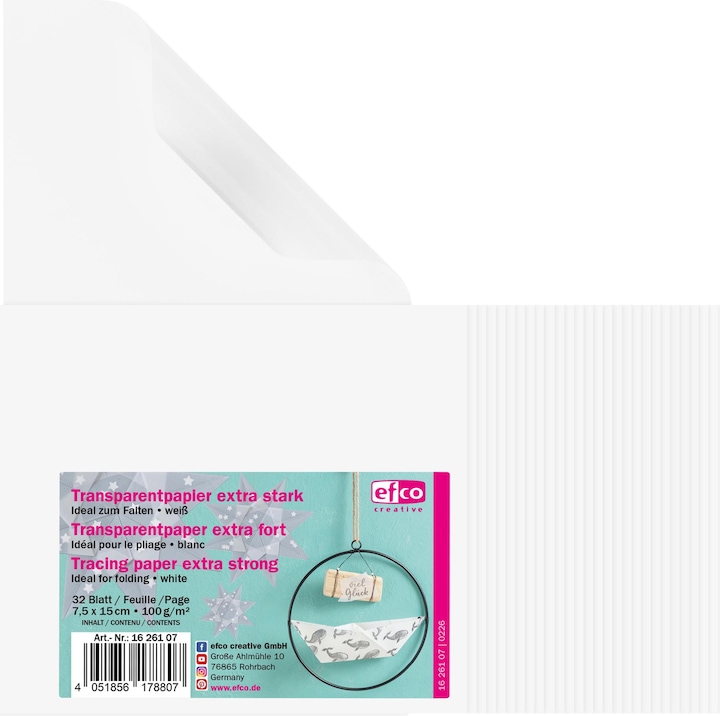 Produktbild Efco Transparentpapier zum Falten "Extra stark" (100 g/m², 32 x)