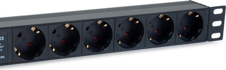 Produktbild equip Steckdosenleiste 1HE6fach mit Schuko + Schalt Alu (6x, CEE 7/3, CEE 7/7, 1.80 m)