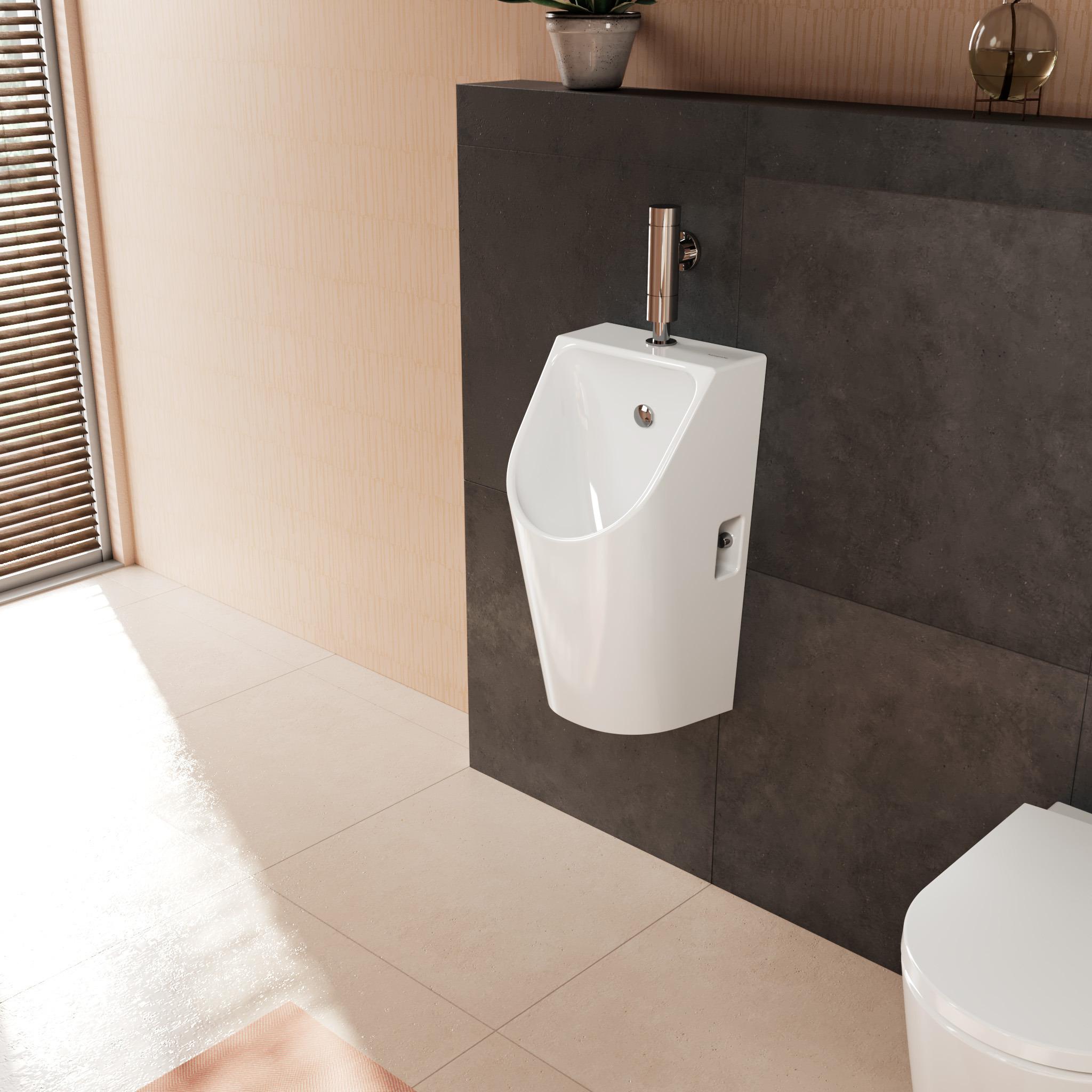 Thumbnail - hansgrohe, Toilette + Bidet, EluPura Original S Urinal, Zulauf von oben, HygieneEffect, spülrandlos, 320x310x600mm, we