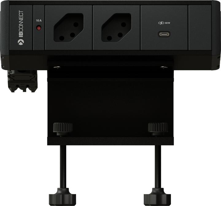 Image du produit IB Connect CUBO T bloc de prises noir 2x type 13 1x USB-C 60W (2x, Type 13)