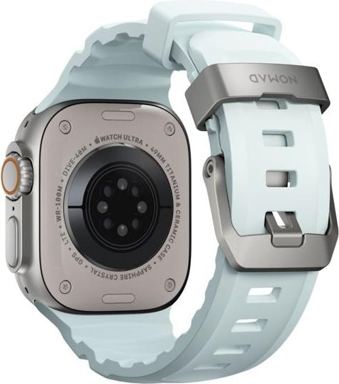 Produktbild Nomad Rocky Point Band 46/49mm Icy Blue Glow Connector Natural (Kompressionsgeformter Fluorkautschuk (FKM), Apple Watch Ultra 2, Apple Watch Ultra)