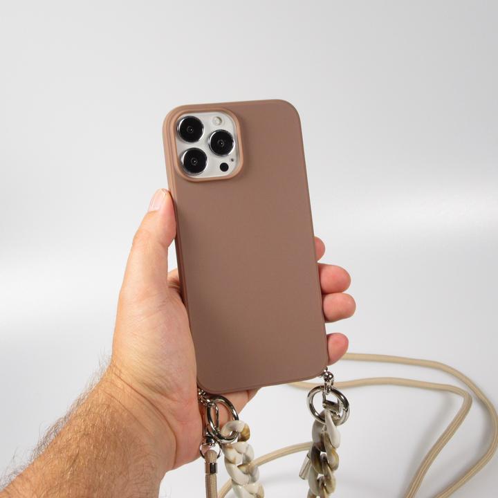 Actual product image PhoneLook Coque Gel silicone avec corde collier & chaîne de pierre décorative (Apple iPhone 13 Pro Max)