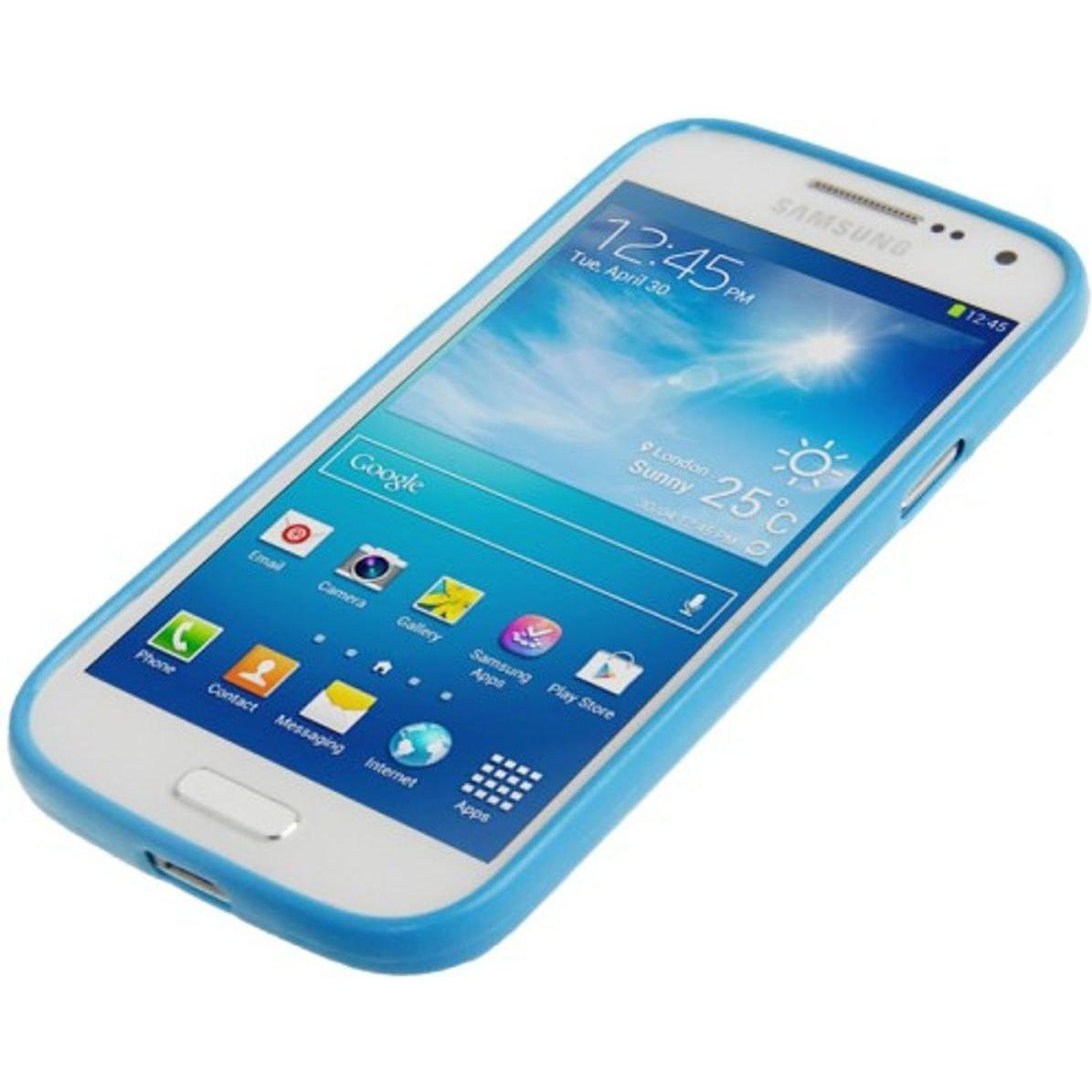 Thumbnail - König Design Schutzhülle Punkte TPU Case für Handy Samsung Galaxy S4 mini i9190 blau/weiss (Samsung Galaxy S4 mini), Sma...