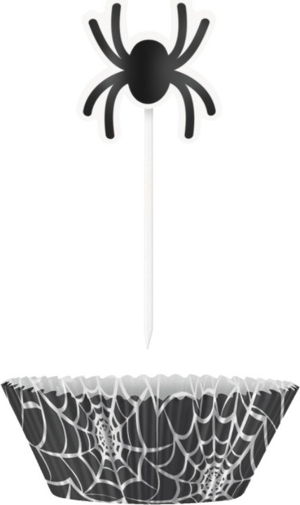 Immagine prodotto Unique Set di muffin con ragno e raccoglitori per muffin Halloween