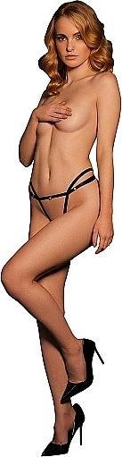 Produktbild Le Désir Sophia - Brief with Open Crotch and Buttock, Adjustable Slider and Golden Details - One Size (One Size)