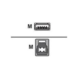 Thumbnail - Helos Anschlusskabel, USB 3.0 A Stecker/B Stecker, 1,0m, schwarz USB 3.0 A St./B St., Übertragungsrate: 5 (1 m, USB 3.0)...