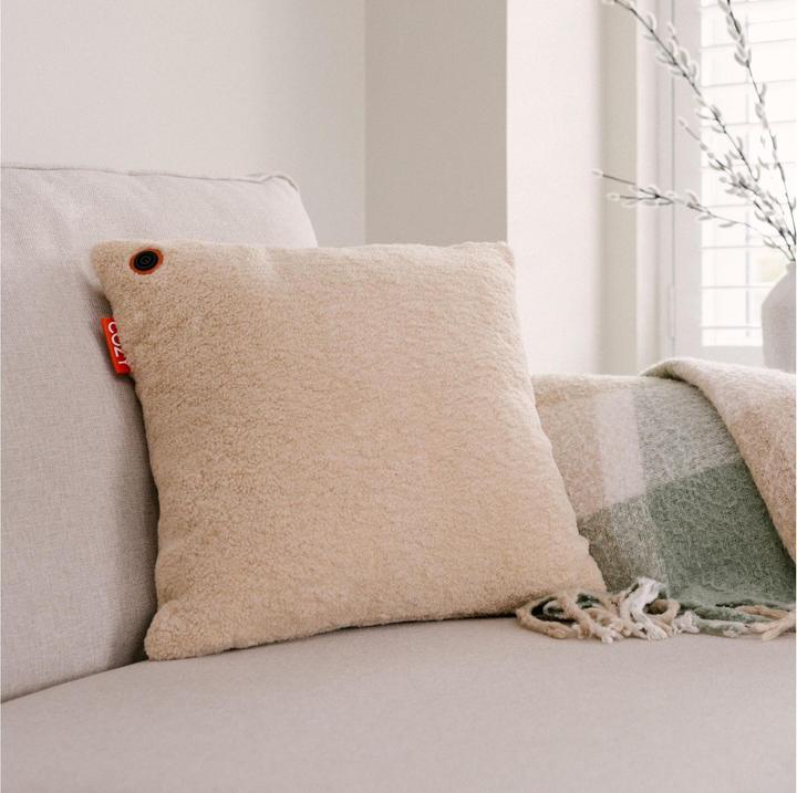 Productafbeelding Bodi-Tek Verwarmingskussen Cozy Una Wooly op batterijen, beige (45 x 45 cm)