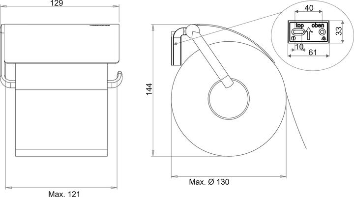 Produktbild Bodenschatz Chic 14 WC-Papierhalter mit Deckel