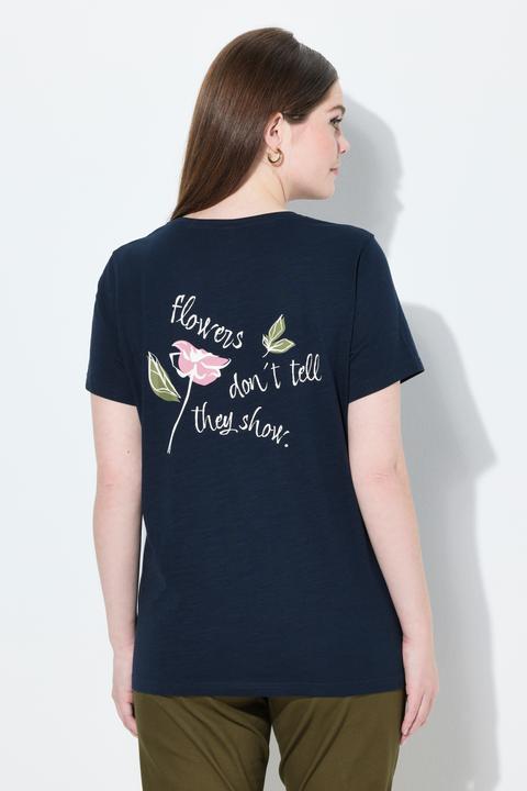 Produktbild Ulla Popken T-Shirt, Blüte, V.-Ausschnitt, Halbarm (56)