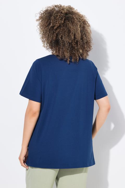 Produktbild Ulla Popken T-Shirt, A-Linie, V-Ausschnitt, Glocken-Halbarm (58)