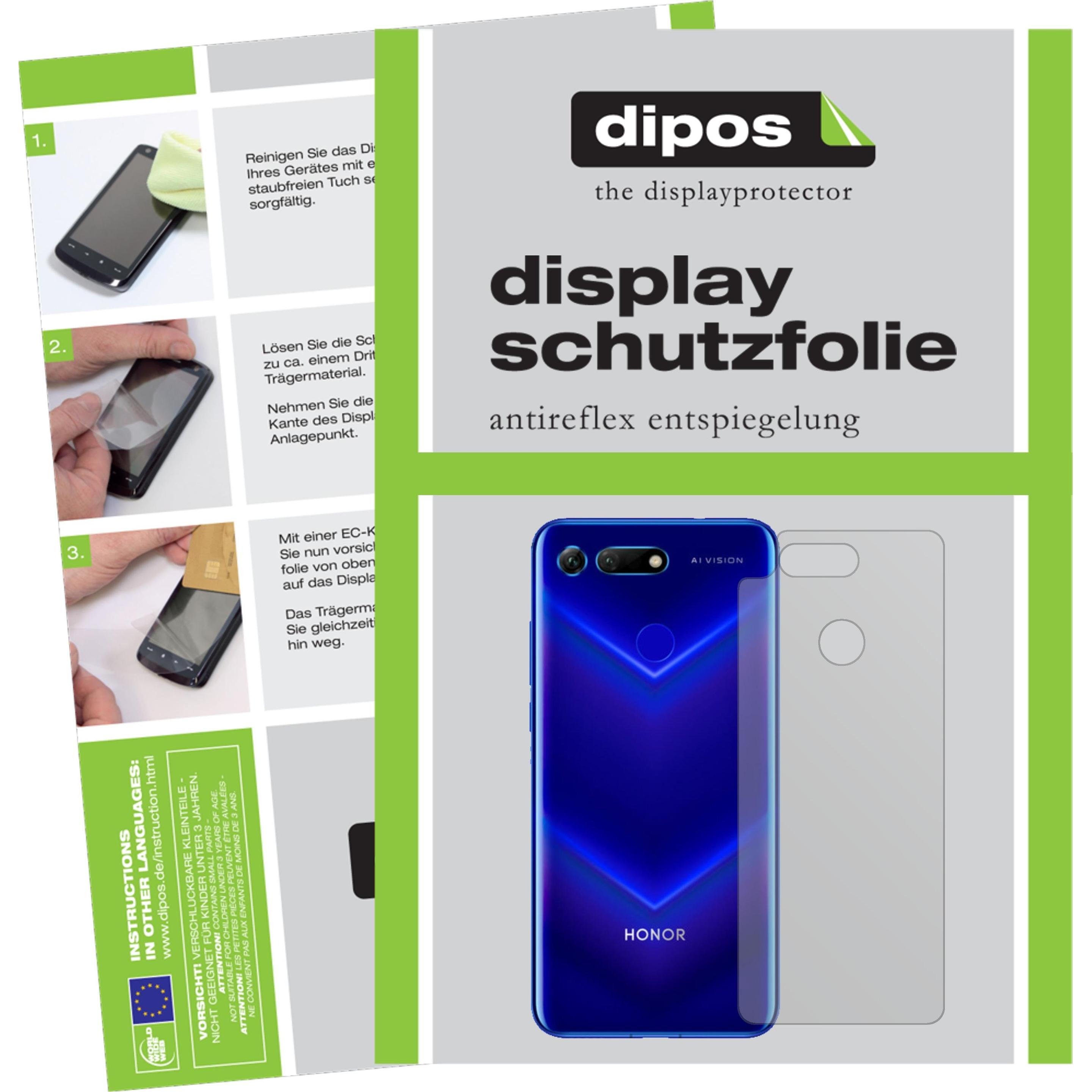Dipos Displayschutzfolie Antireflex (2 Stück, Honor View 20), Smartphone Schutzfolie, Transparent