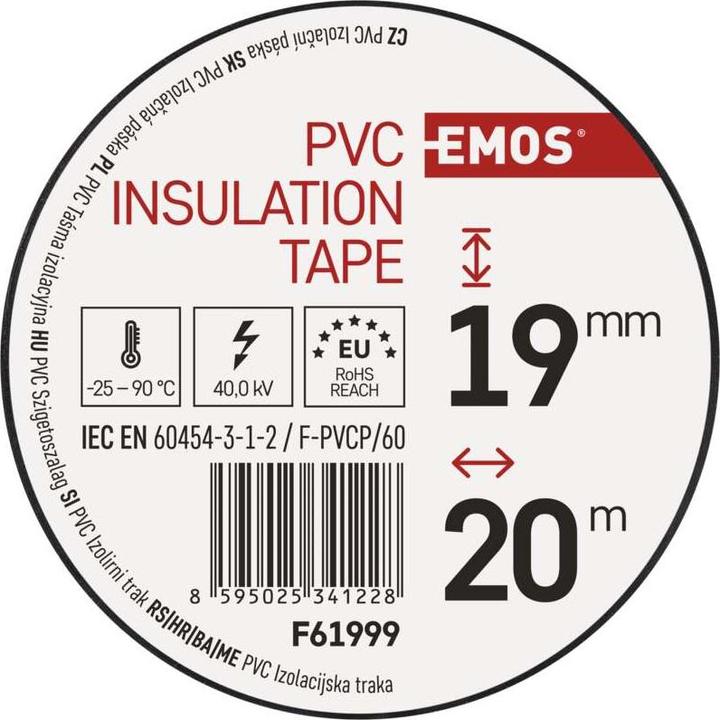 Actual product image Emos Insulating tape PVC 19mm/20m-colour mix 10 pcs. (19 mm)