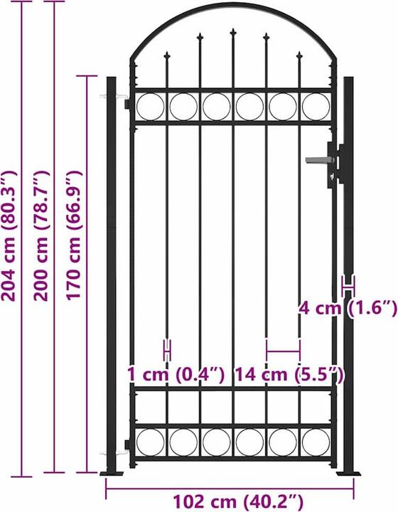 Produktbild vidaXL Zauntor