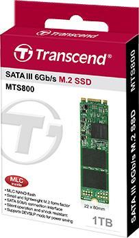 Actual product image Transcend MTS800 SSD M.2 2280 1TB internal SATA 6Gb/s MLC (1000 GB, M.2 2280)