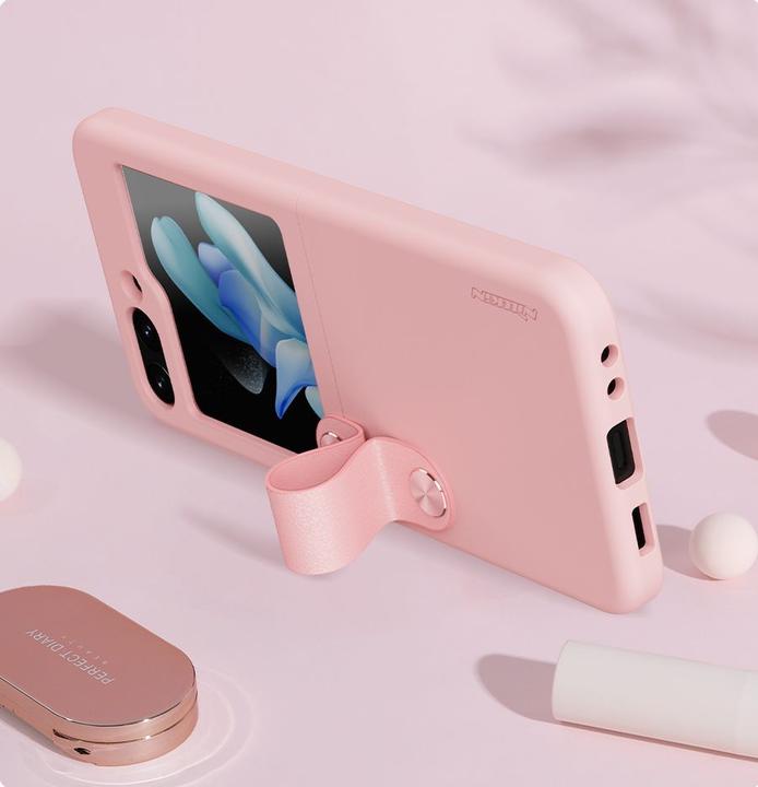 Actual product image Nillkin Flex Flip Case with Hanger and Stand for Samsung Galaxy Z Flip 5 - Black (Samsung Galaxy Z Flip5)