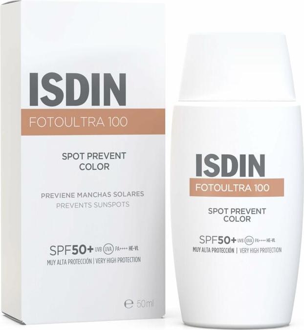 Isdin Fotoultra 100 Spot Prevent Colour SPF50 von 50ml (Sonnencreme Gesicht, SPF 50, 50 ml, 70 g)