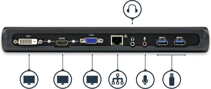 Produktbild StarTech Usb3sdockhdv (USB-B, 1 Port)