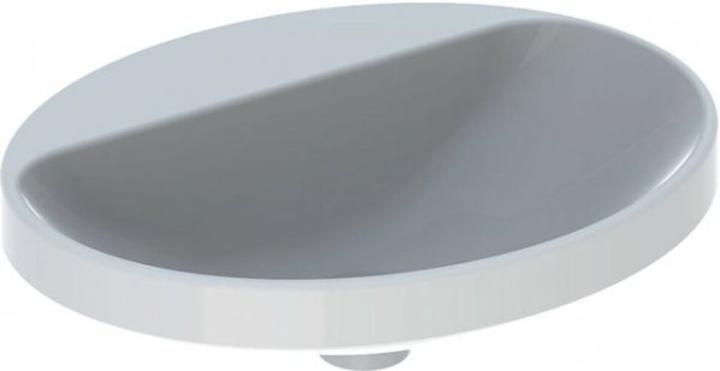 Produktbild Geberit VariForm Einbauwaschtisch oval, 550x450mm, mit Hahnloch, ohne Überlauf (410 mm, 550 mm)