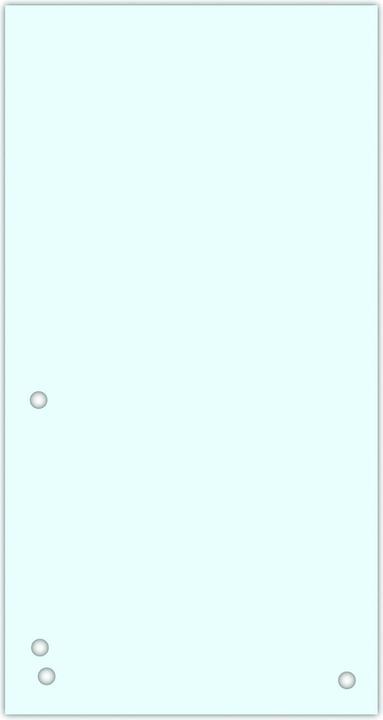 Donau dividers, cardboard, 1/3 a4, 235x105mm, 100pcs, white