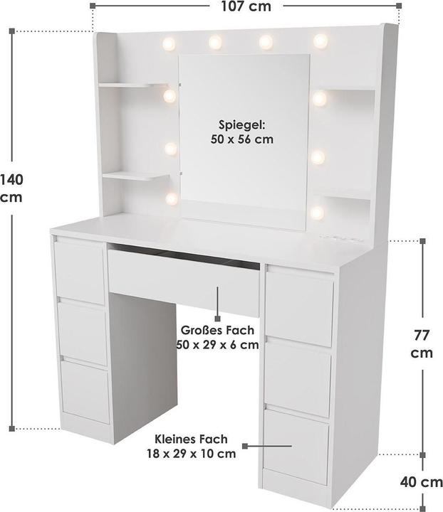 Produktbild Juskys Malia (107 x 40 x 140 cm)