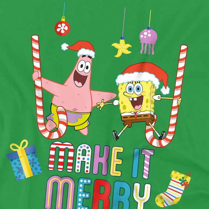 Produktbild Spongebob Squarepants Make It Merry TShirt weihnachtliches Design (XL)
