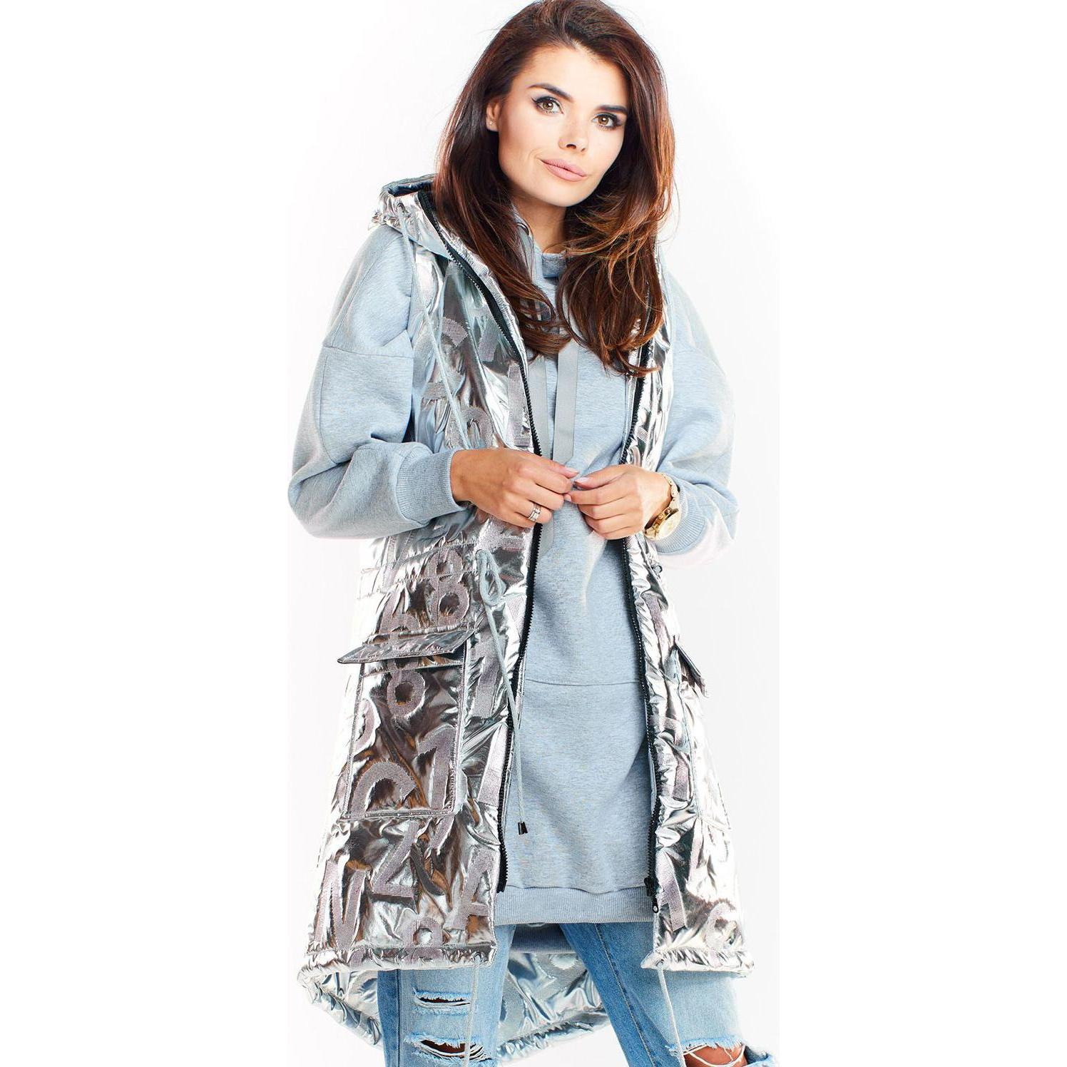 Awama, Damen, Weste, Weste model, Grau, (S, M)