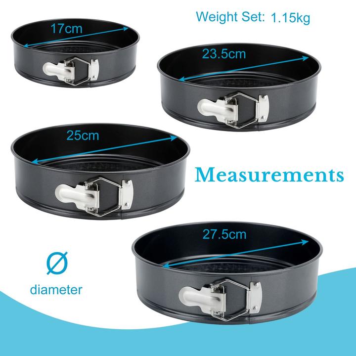 Actual product image Intirilife 4-piece springform pan set (18 cm)