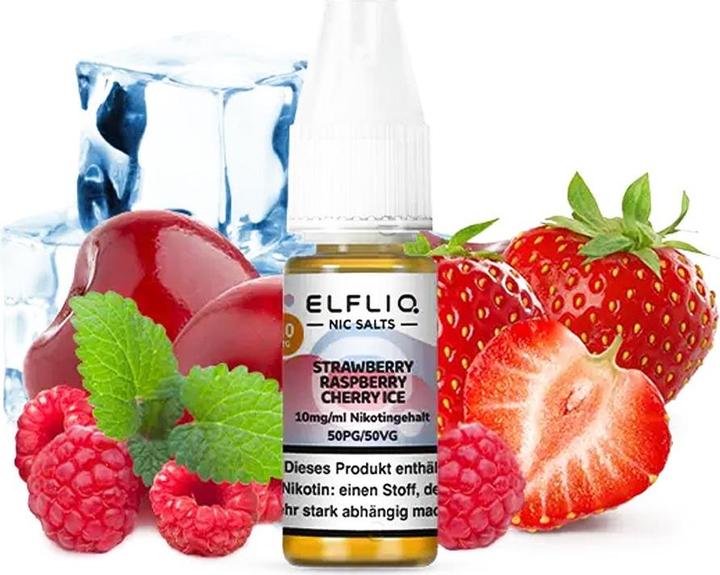 Actual product image Elfbar ELFLIQ, Strawberry Raspberry Cherry ICE 20mg (Cherry, Raspberry, Strawberry)
