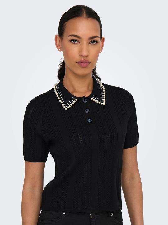 Actual product image Only Normal geschnitten Polokragen Strickoberteil Polo (XS)