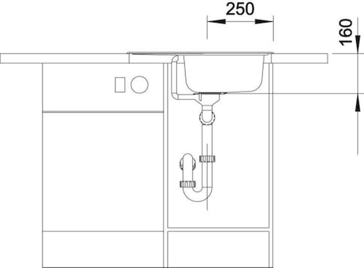 Produktbild Blanco Tipo 45 S Mini (Aufsatzspülbecken, 50 cm, 60.50 cm)