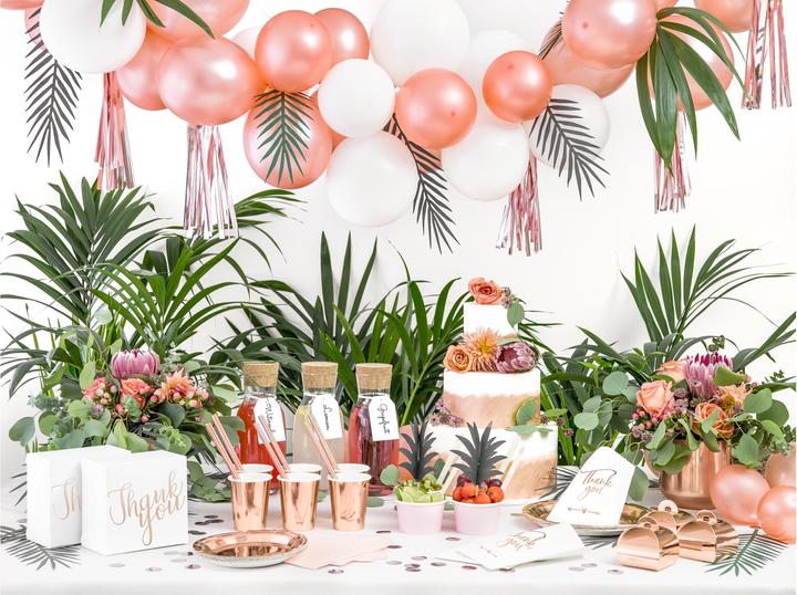 Actual product image Partydeco Plate Rose gold metallic (6x)
