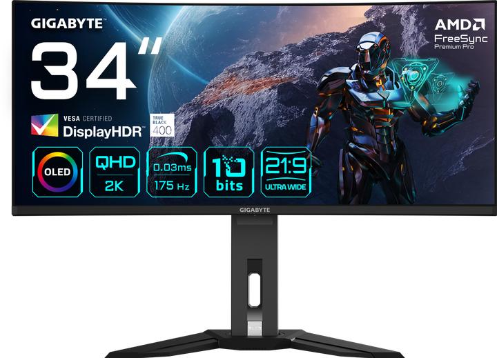 Produktbild Gigabyte MO34WQC (3440 x 1440 Pixel, 34")