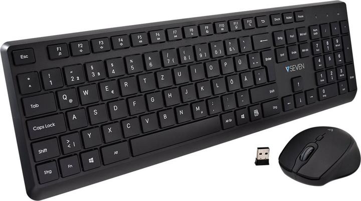 Immagine prodotto V7 Tastiera Mouse Pro Senza Fili De Qwertz Tedesco Con Tasti Laserati (DE, Senza fili)