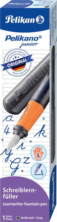 Actual product image Pelikan o Junior scribe foot. Left-hand Anthracite L (Black, Charcoal, 1x)