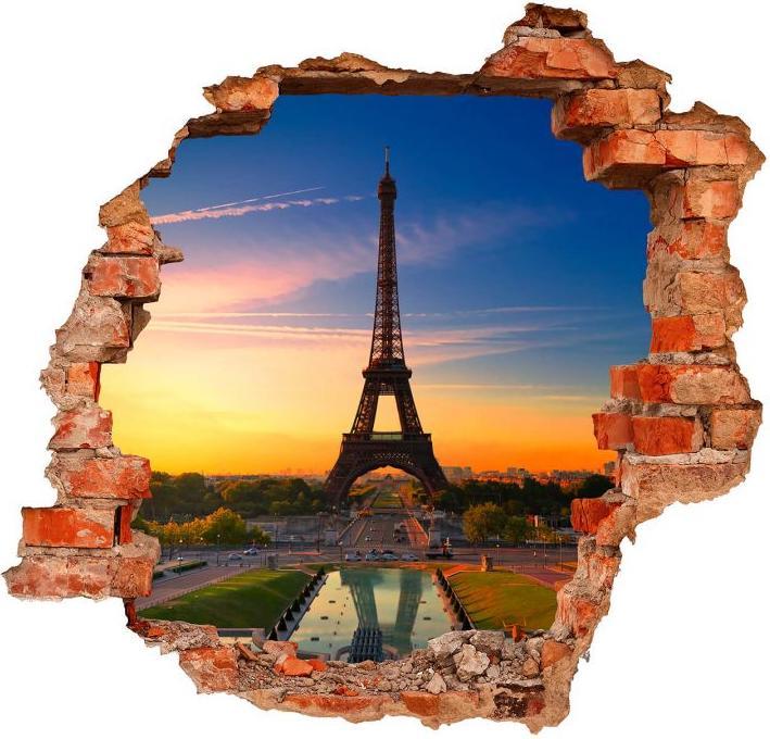 Produktbild Trenddeko 3D Eiffelturm im Sonnenuntergang (95 x 100 cm)