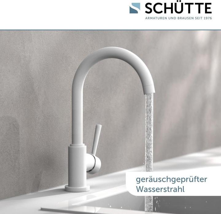 Immagine prodotto Schütte Rubinetto da cucina CORNWALL Miscelatore per lavello Bianco opaco Girevole 79161