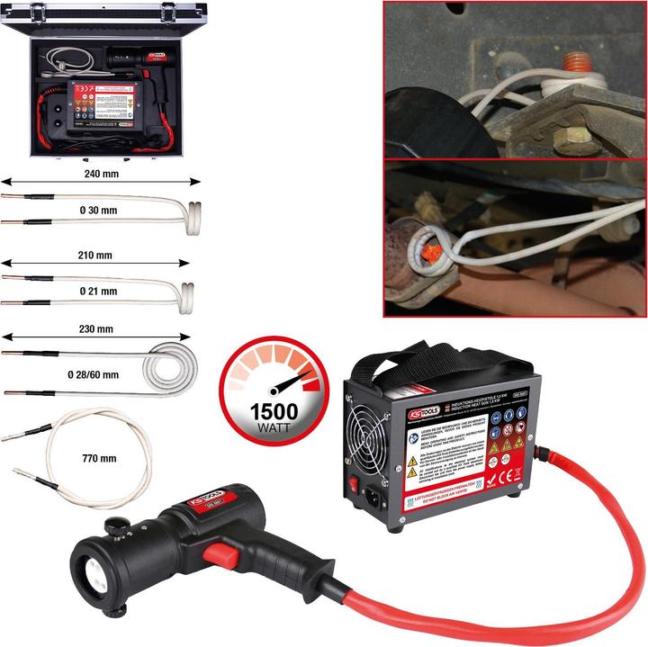 Produktbild KS Tools Induktions-Heizpistolen-Satz, 5-tlg, 1.5 KW