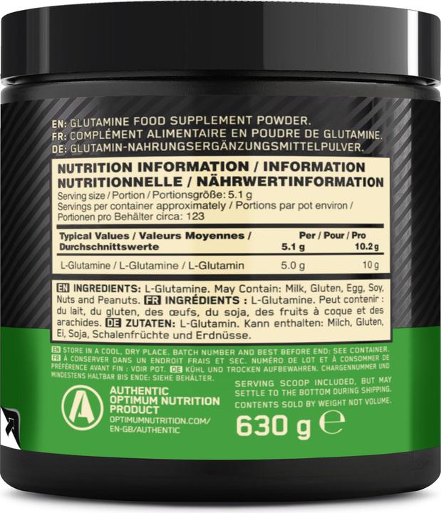 Actual product image Optimum Nutrition Glutamine Powder (Neutral, 1 pcs., 600 g)