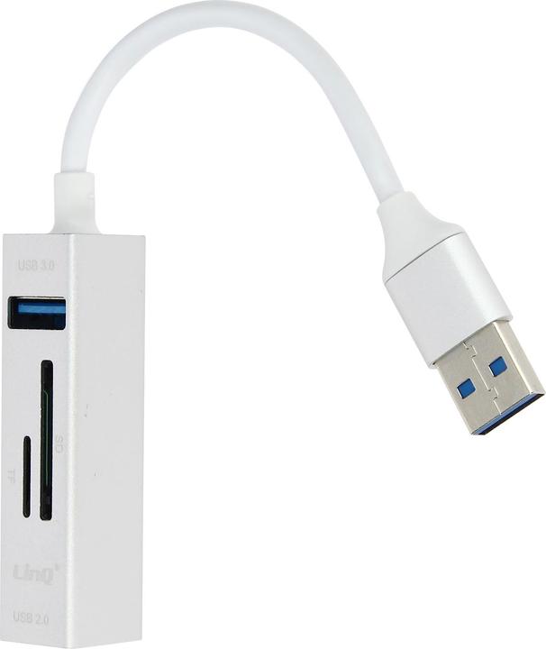Actual product image LinQ 5-in-1 USB hub, 3x USB ports and micro SD card reader (USB-A, 3 Ports)