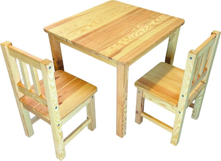 DIY-Wood woodiy Kinder Tisch und Stuhl-Set FSC Kiefer (Kindertisch)