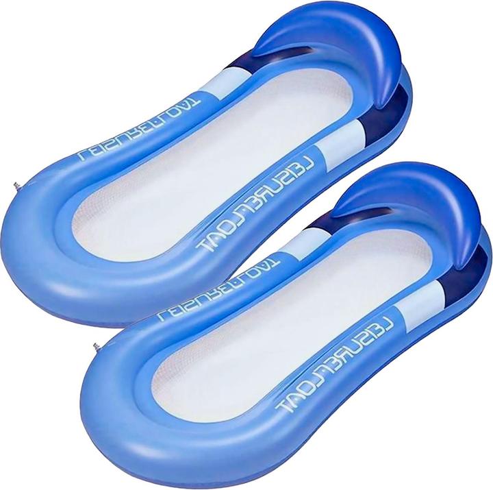 Cepewa Lot de 2 matelas gonflables à eau, bleu, 160 x 90cm, jusqu'à 120kg