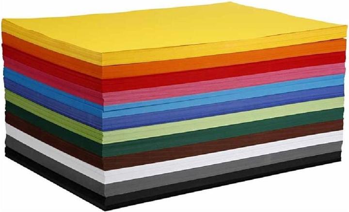 Produktbild Creativ Company Bastelkarton A2 mehrfarbig, 180 g/m², 120 Blätter (180 g/m², 120 x)