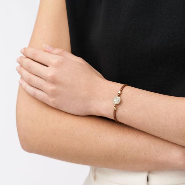 Immagine prodotto Fossil Bracciale Sadie (21.60 cm, Acciaio inossidabile, Cuoio)