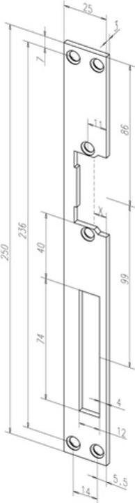 Actual product image effeff Flat striking plates for door openers (Striking plate)