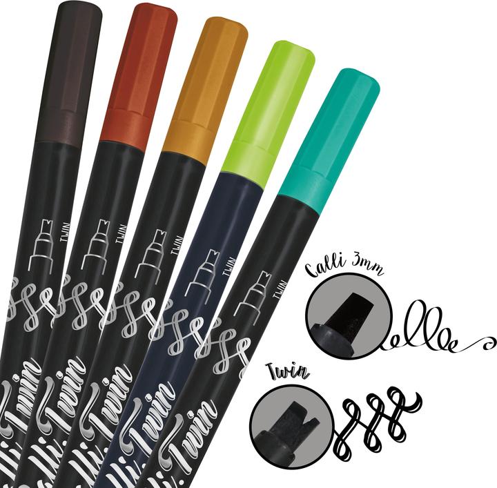 Produktbild Online Callibrush Pen TWIN 3mm 18601/6 Aubergine (Aubergine, 1x)