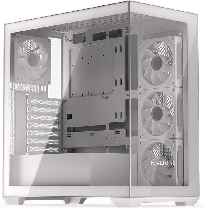 Actual product image Krux Exo White (mATX, Mini-ITX, ATX)