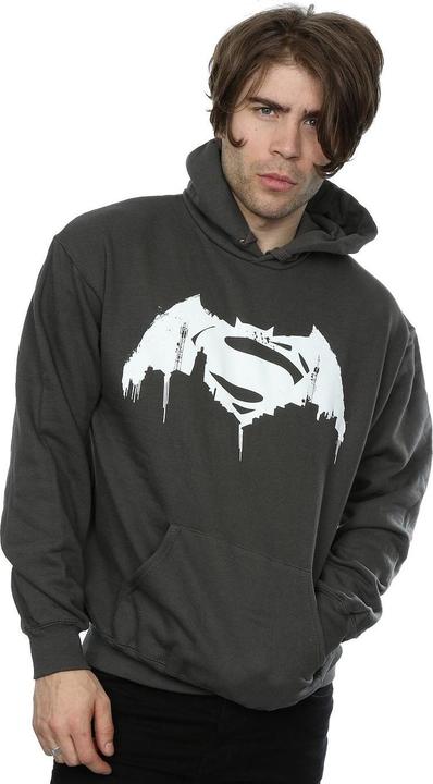 Actual product image Mens Batman v Superman Beaten Logo Hoodie (XL)