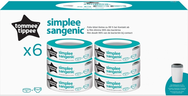 Actual product image Sangenic Refill cassettes Simplee (6 x)